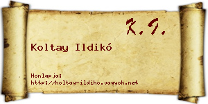 Koltay Ildikó névjegykártya