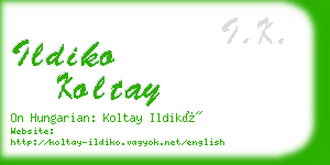 ildiko koltay business card
